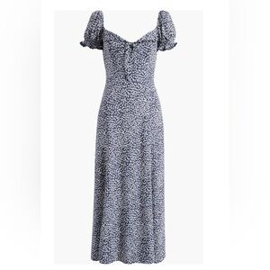 Reformation Shyla Midi Dress floral blue and white dress largo